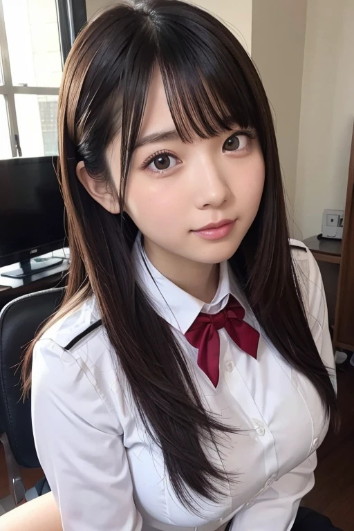 【28枚】清楚系黒髪女学生のエロAI画像！女子◯学生の隠れ巨乳がエロすぎるって！！④