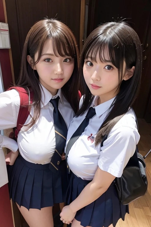 【28枚】清楚系黒髪女学生のエロAI画像！女子◯学生の隠れ巨乳がエロすぎるって！！⑤