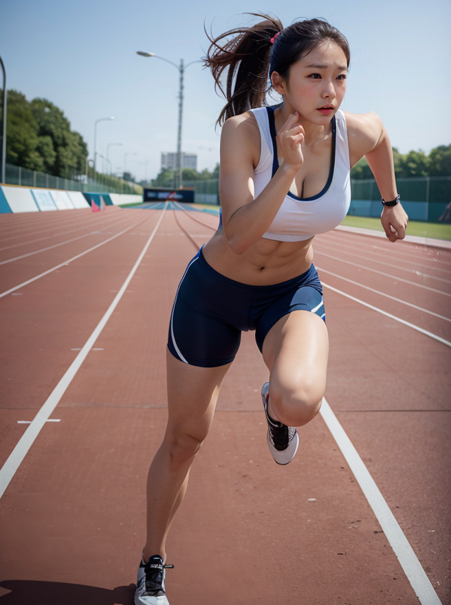 陸上部女子の鍛え上げられた肉体30